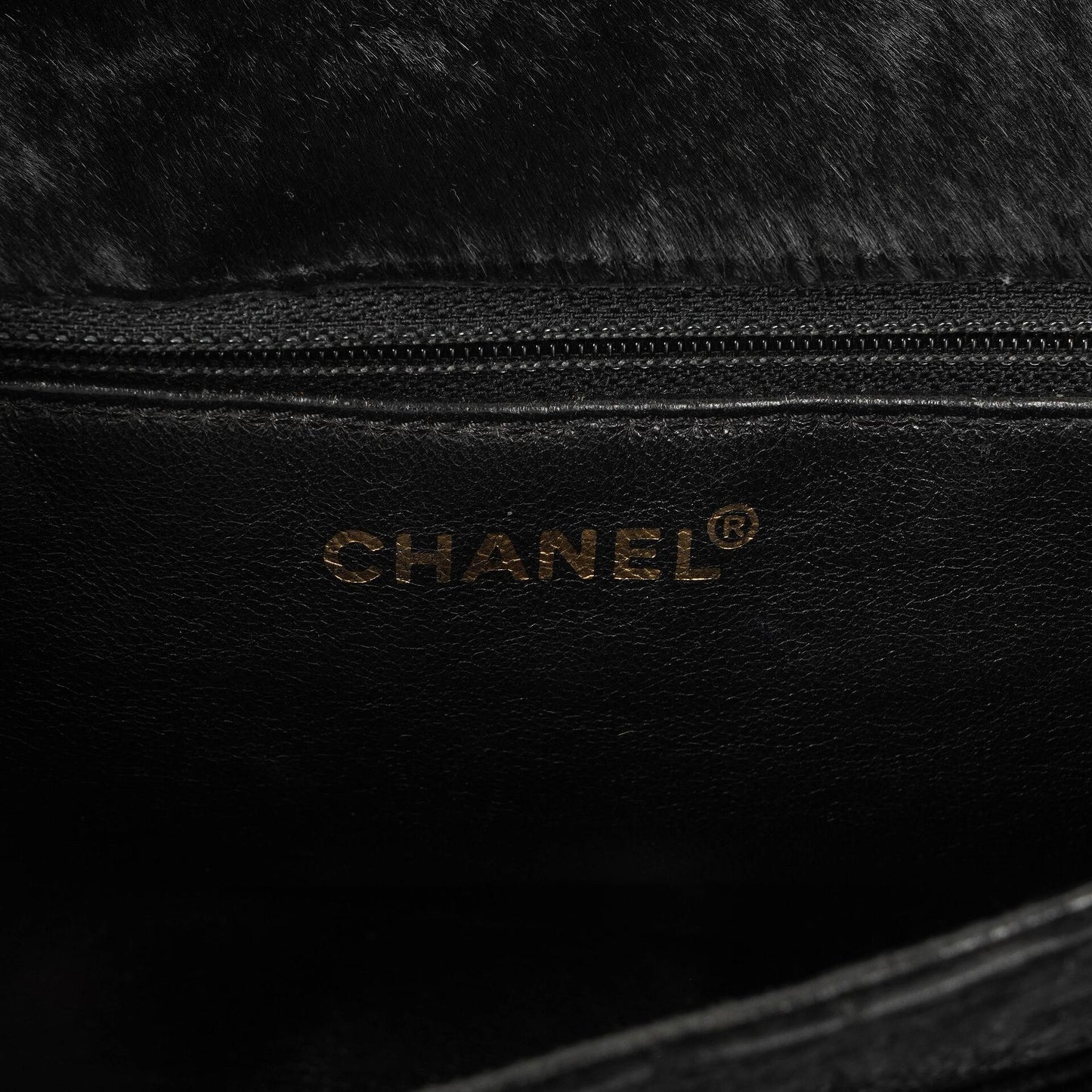Chanel East West Pony Hair Velvet Chocolate Bar Flap Bag With Gold - Tone Hardware