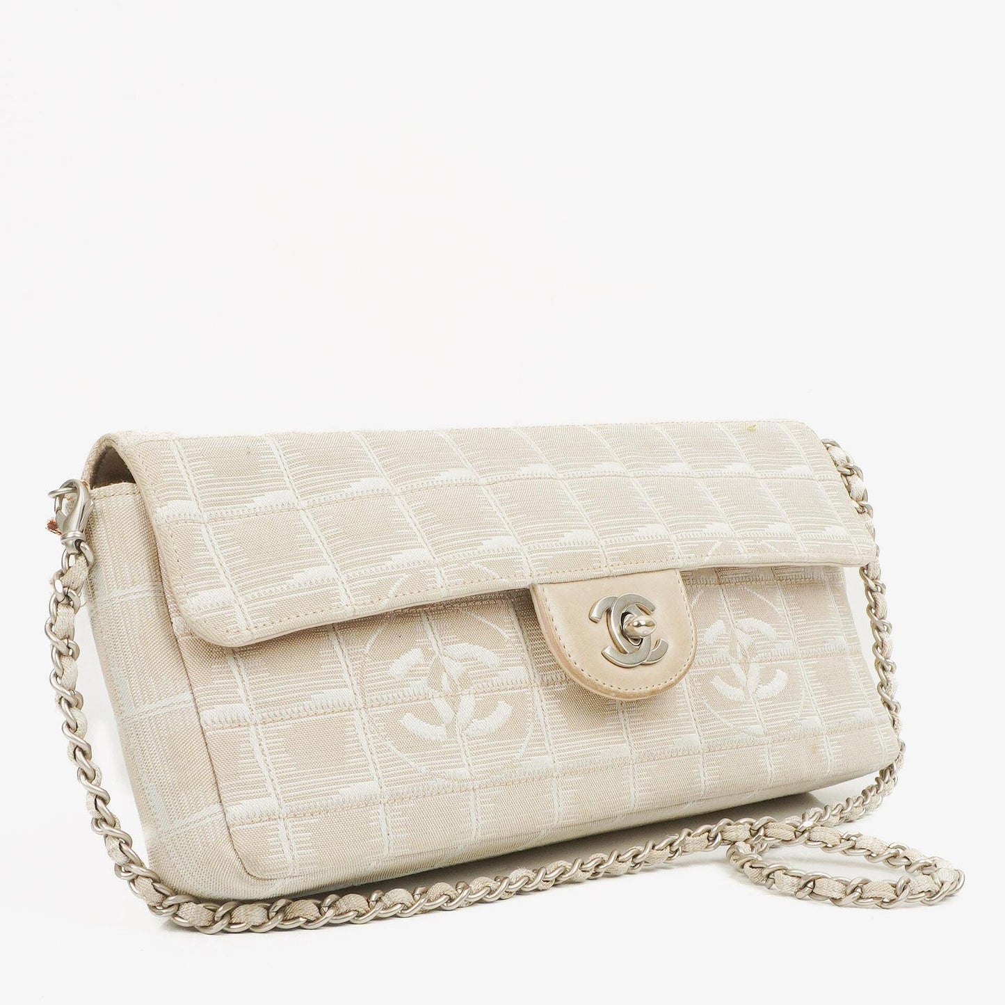 Chanel East West Travel Line Chocolate Bar Flap Bag