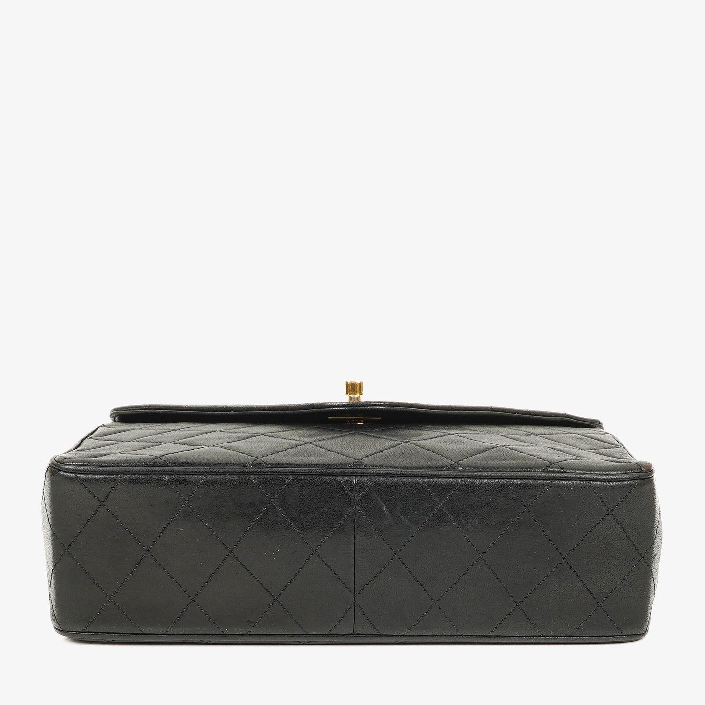 Chanel Envelope Flap Bag Black Quilted Lambskin With 24K Gold-Plated Hardware