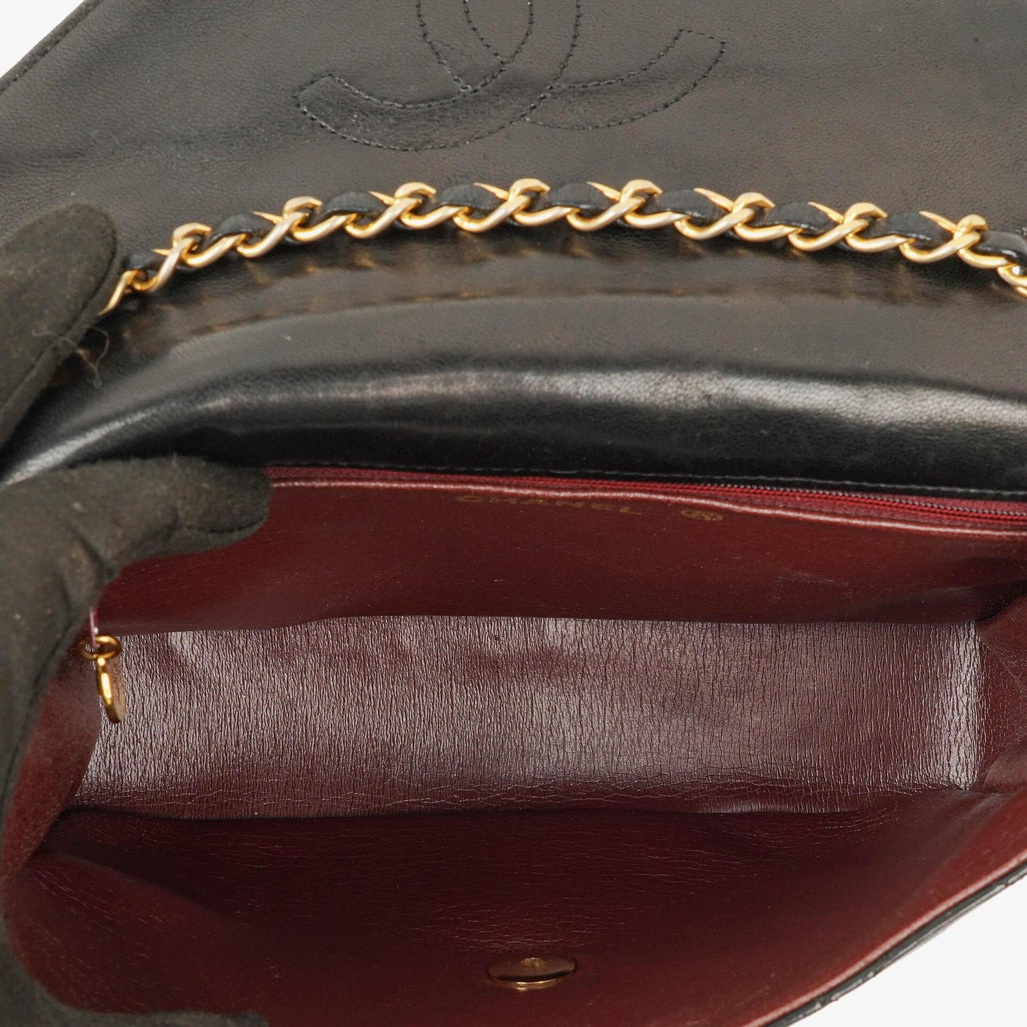 Chanel Envelope Flap Bag Black Quilted Lambskin With 24K Gold-Plated Hardware