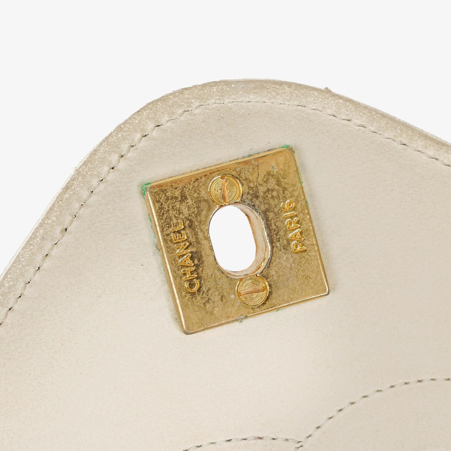 Chanel Envelope Flap Bag White Quilted Lambskin With 24K Gold-Plated Hardware