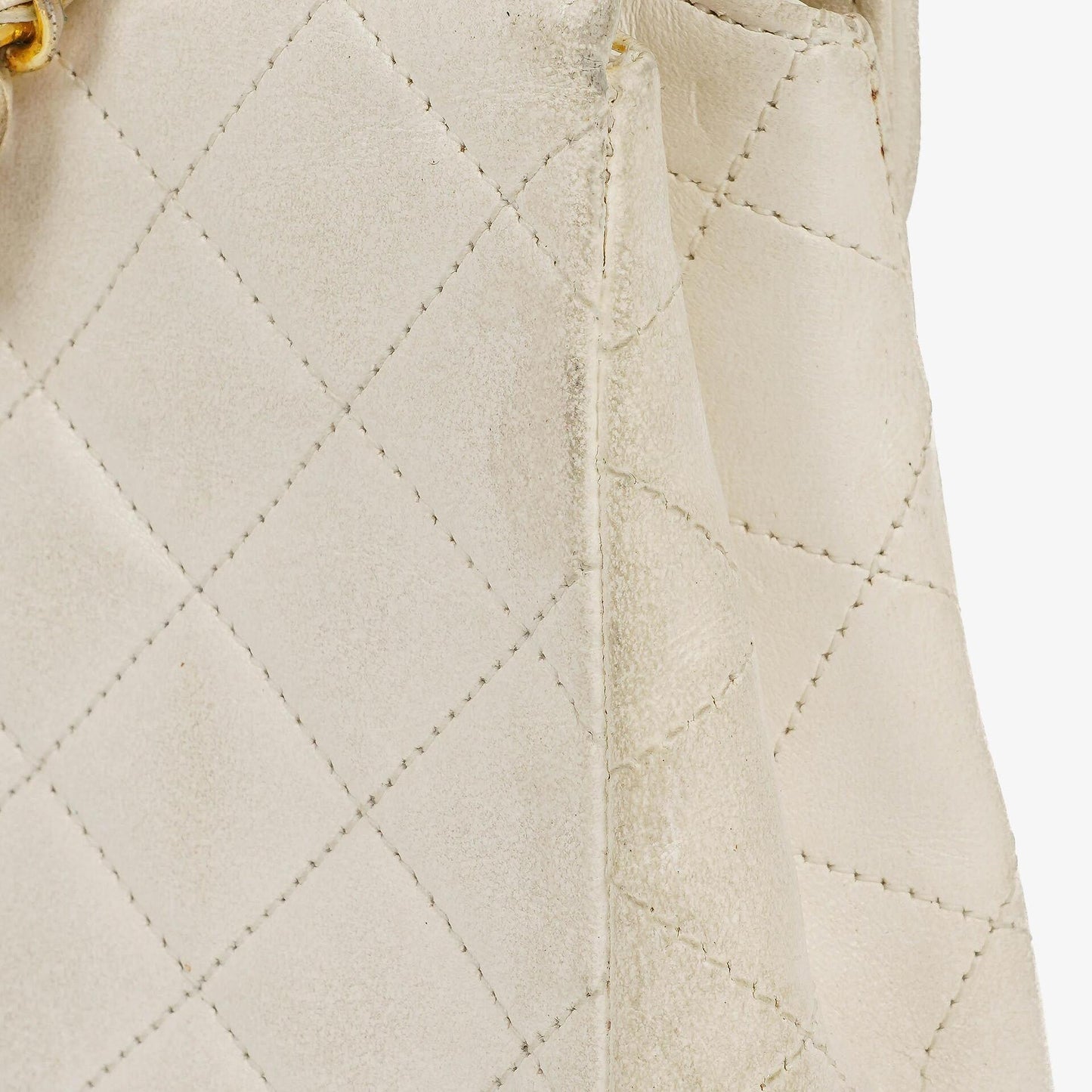 Chanel Envelope Flap Bag White Quilted Lambskin With 24K Gold-Plated Hardware