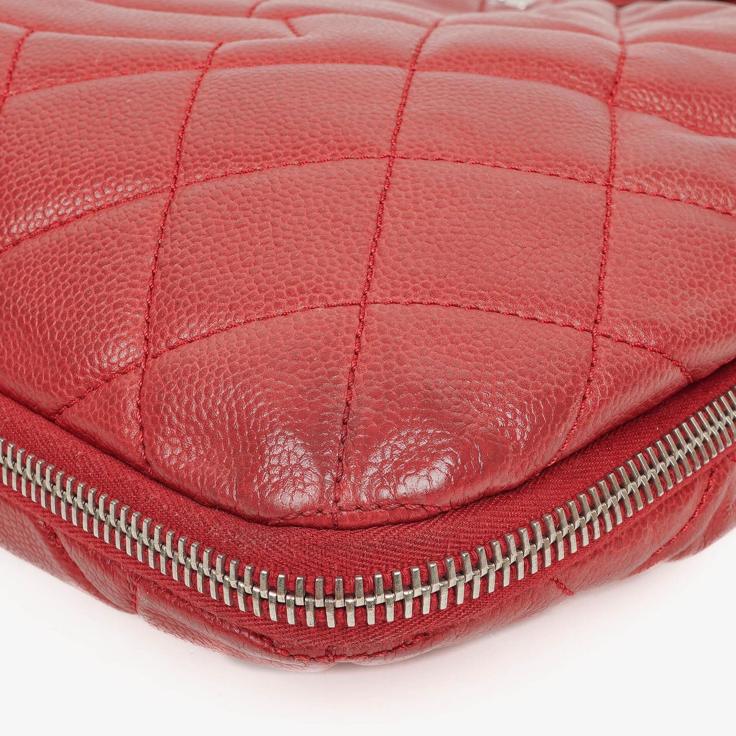 Chanel Expandable Zip Caviar Quilted Shoulder Bag