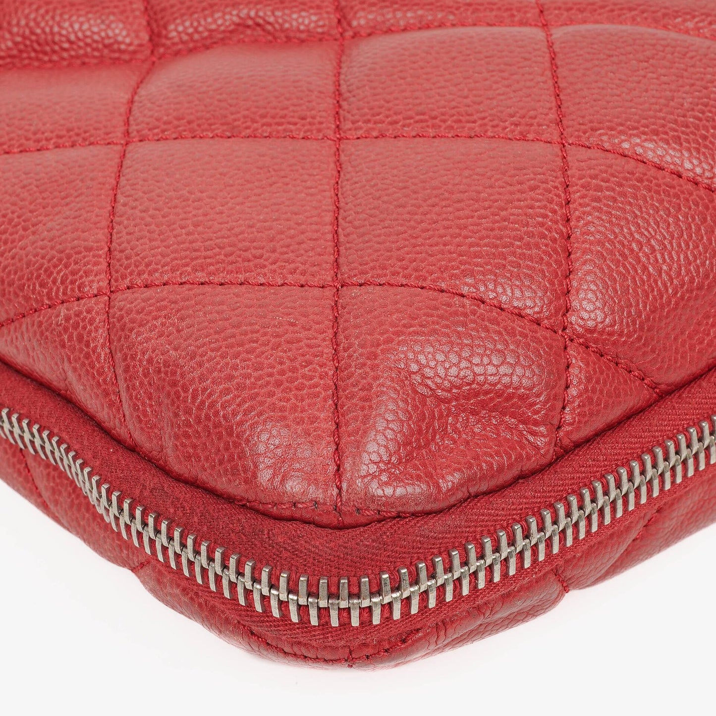 Chanel Expandable Zip Caviar Quilted Shoulder Bag