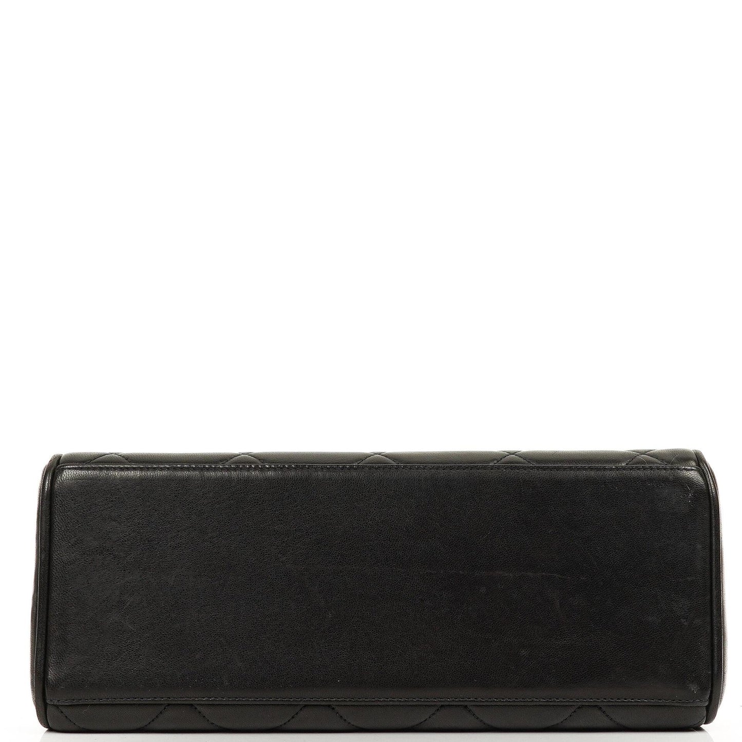 Chanel Flap Bag In Black Quilted Lambskin With Chain Top Handle And 24K Gold-Plated Hardware, 1994-1996