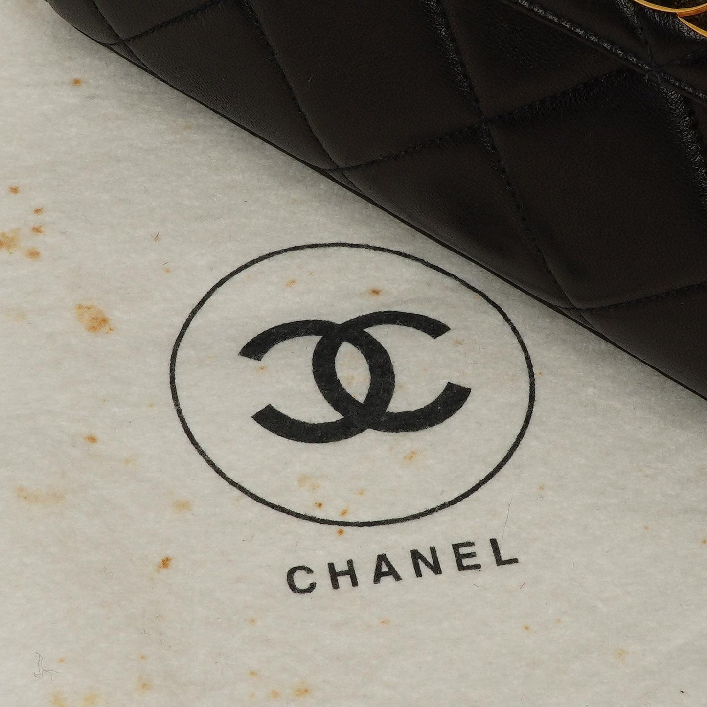 Chanel Flap Bag In Black Quilted Lambskin With Chain Top Handle And 24K Gold-Plated Hardware, 1994-1996