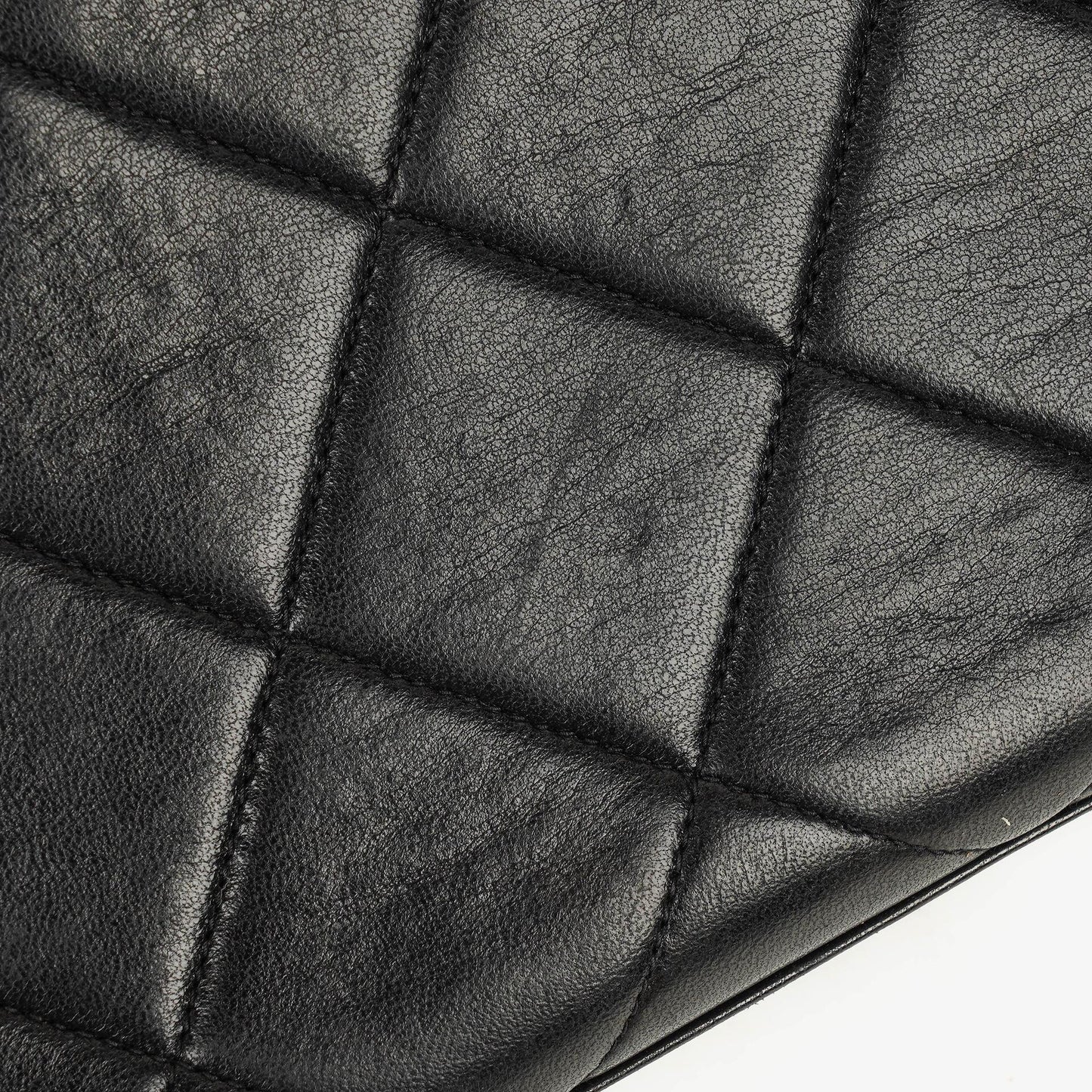 Chanel Flap Bag In Black Quilted Lambskin With Chain Top Handle And 24K Gold-Plated Hardware