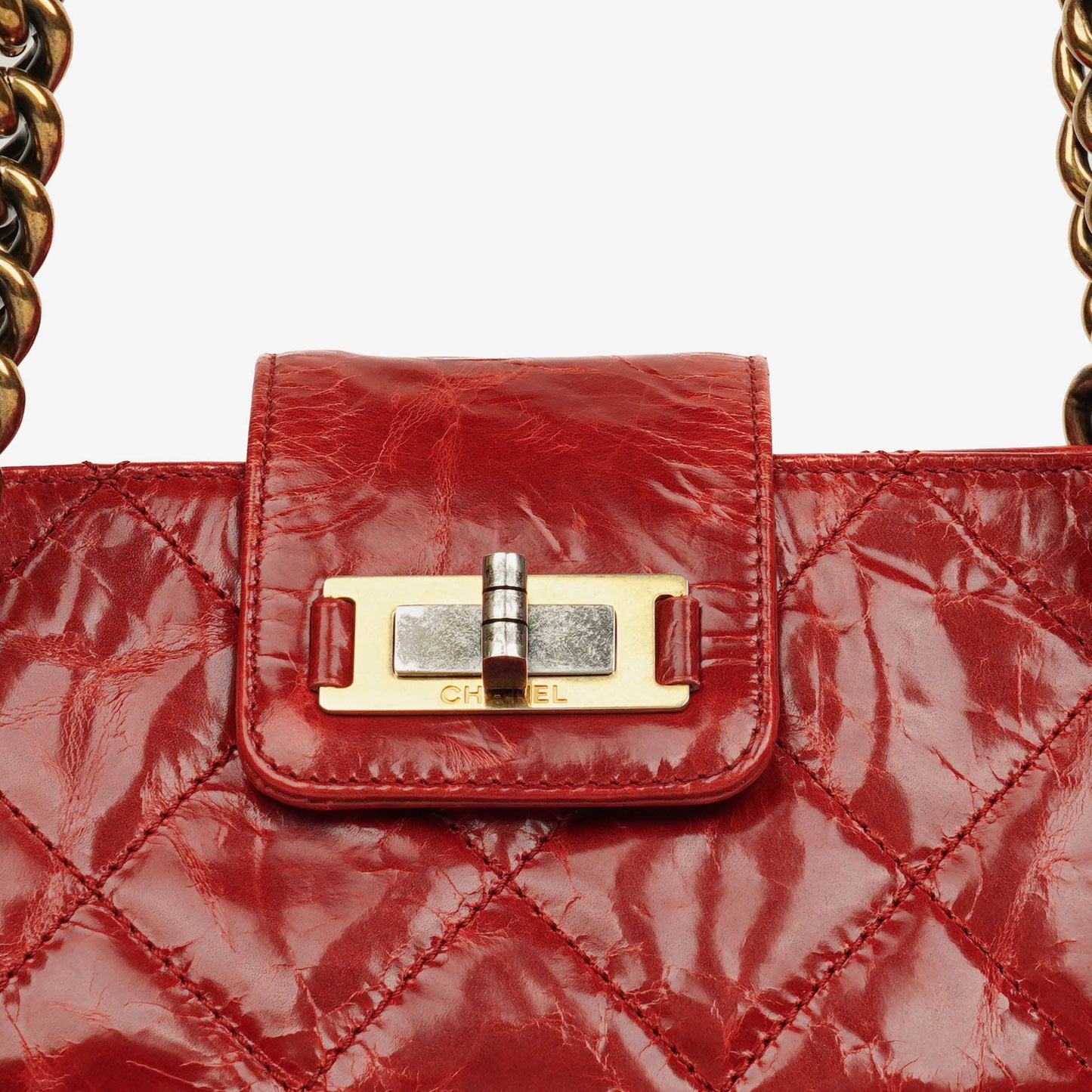 Chanel Glazed Crackled Calfskin Reissue Tote Bag