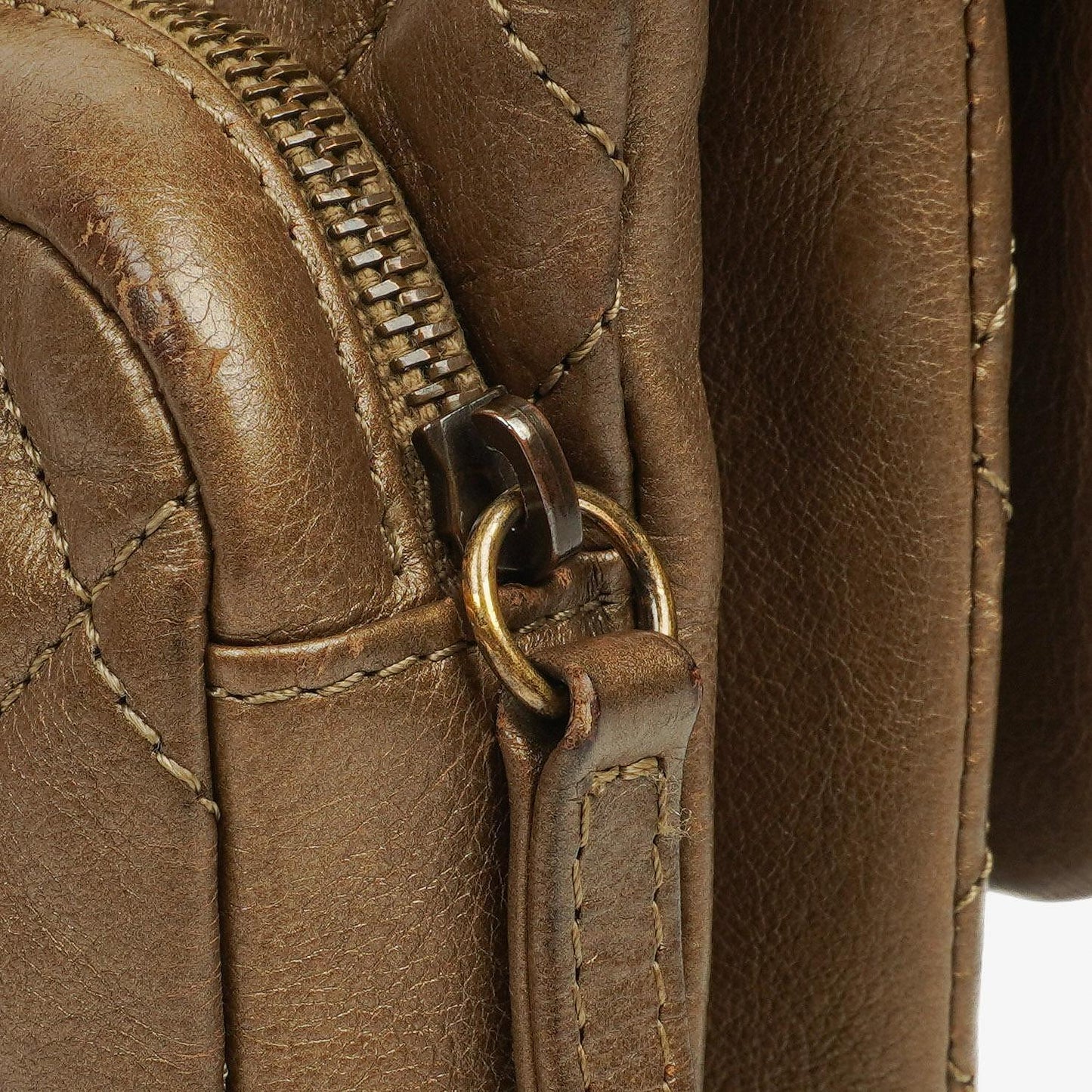Chanel Gold Calfskin Medium Crown Single Flap Bag