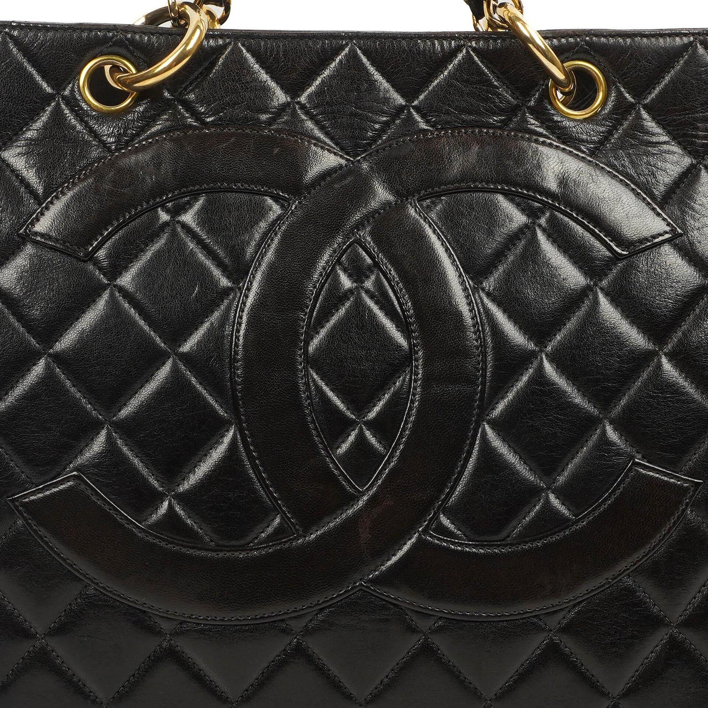 Chanel Grand Shopping Tote Quilted Lambskin Gold-Tone Hardware