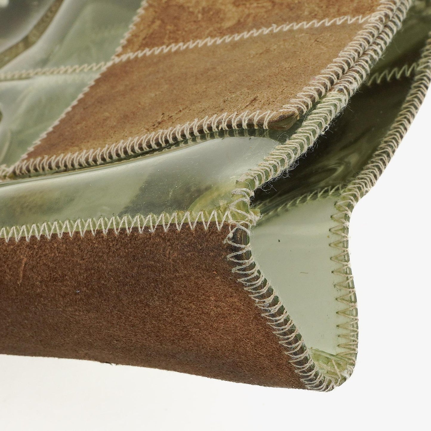 Chanel Green/Brown PVC and Leather Naked Patchwork Flap Bag