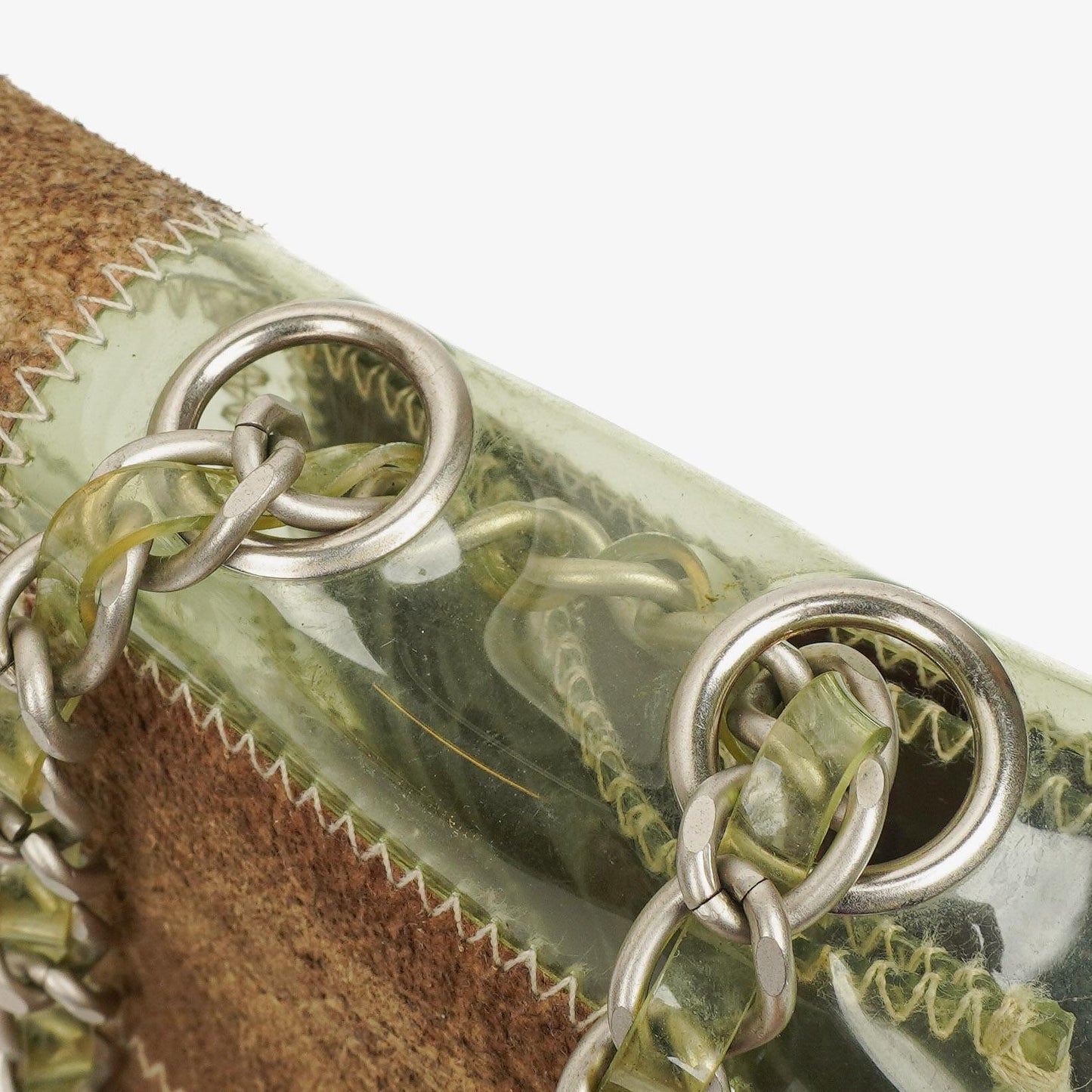 Chanel Green/Brown PVC and Leather Naked Patchwork Flap Bag