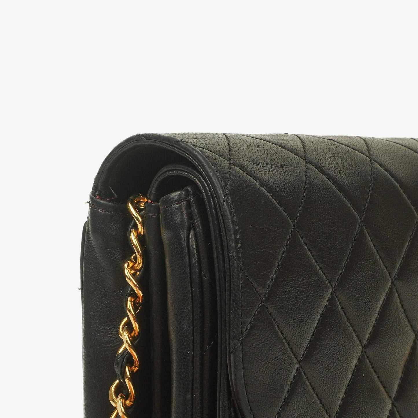 Chanel Half-Moon Double Flap Bag Black Quilted Lambskin 24K Gold-Plated Hardware
