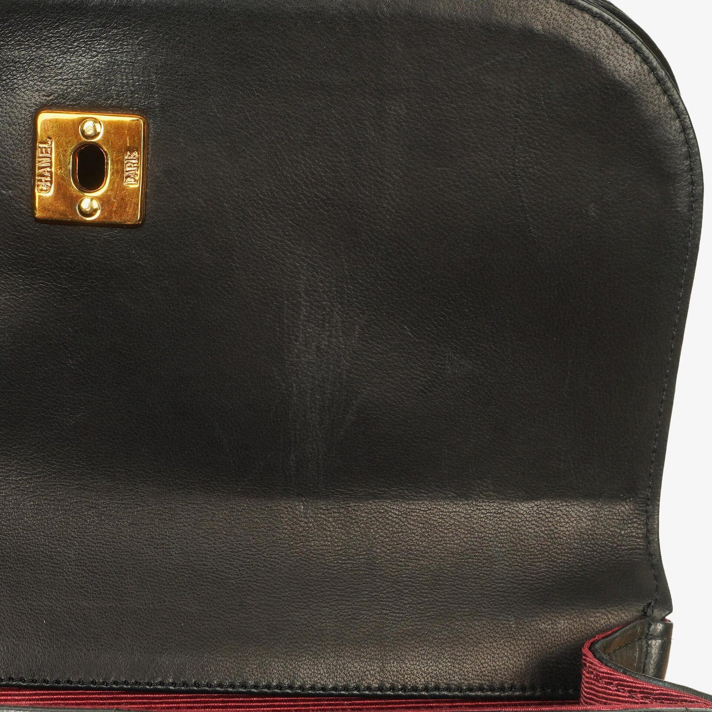 Chanel Half-Moon Double Flap Bag Black Quilted Lambskin 24K Gold-Plated Hardware