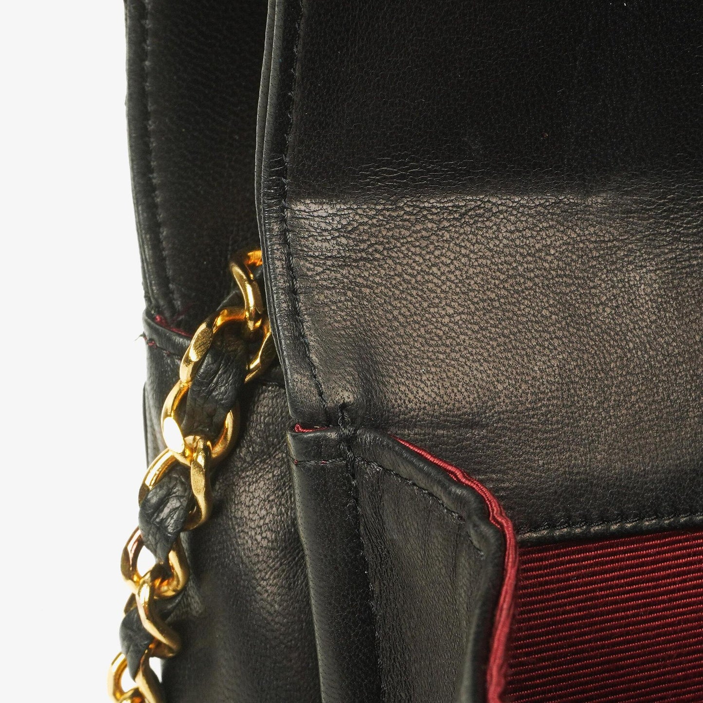 Chanel Half-Moon Double Flap Bag Black Quilted Lambskin 24K Gold-Plated Hardware