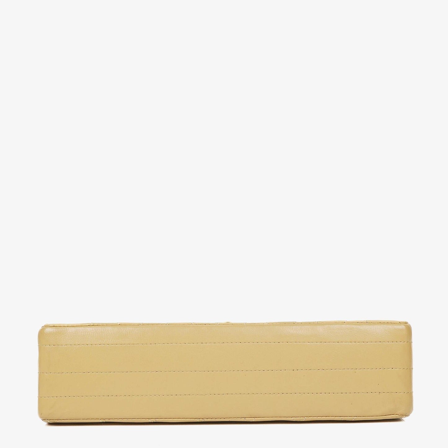 Chanel Half-Moon Flap Bag Beige Quilted Lambskin 24K Gold-Plated Hardware