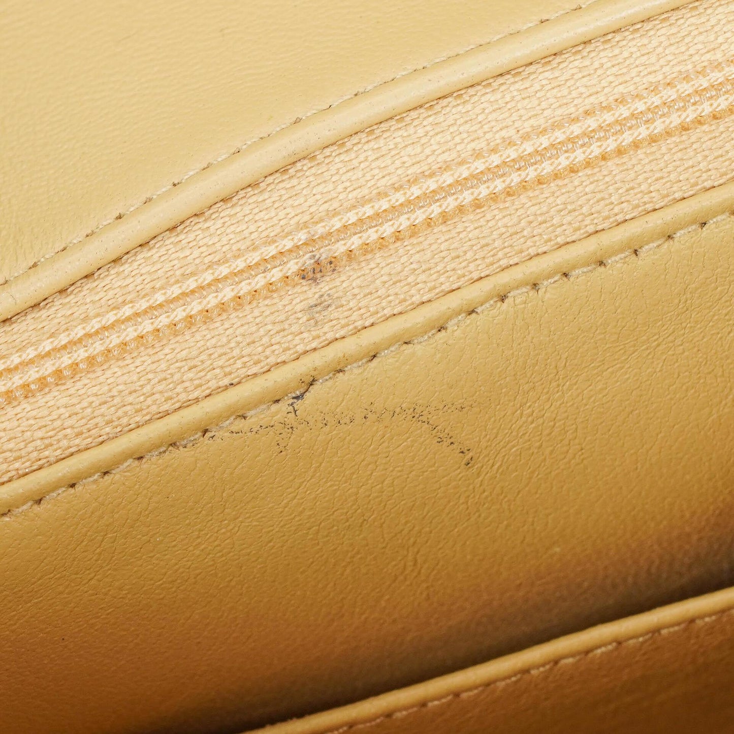 Chanel Half-Moon Flap Bag Beige Quilted Lambskin 24K Gold-Plated Hardware