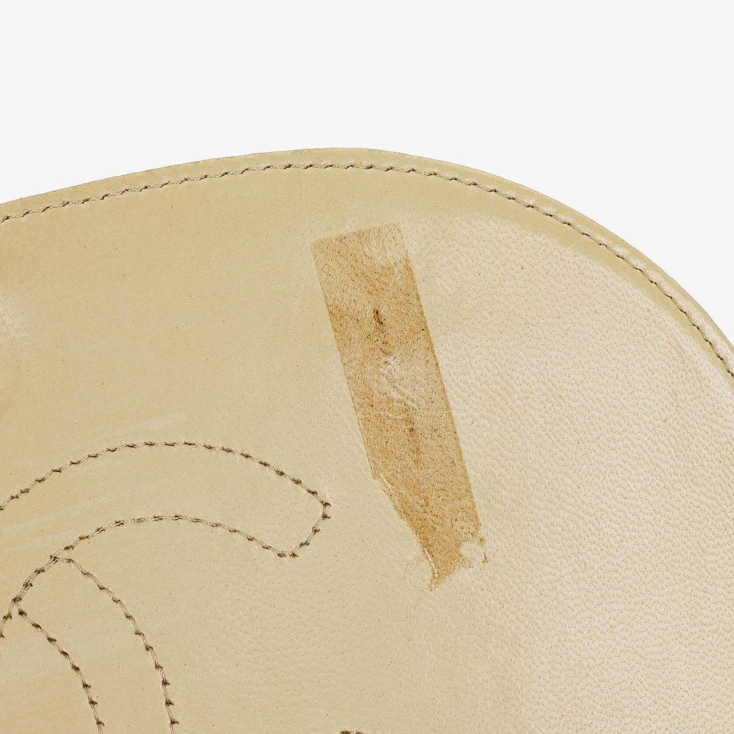 Chanel Half-Moon Flap Bag In Beige Quilted Lambskin