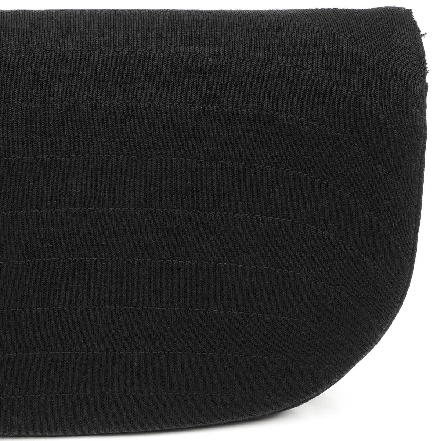 Chanel Half-Moon Flap Bag In Black Quilted Jersey And 24K Gold-Plated Hardware