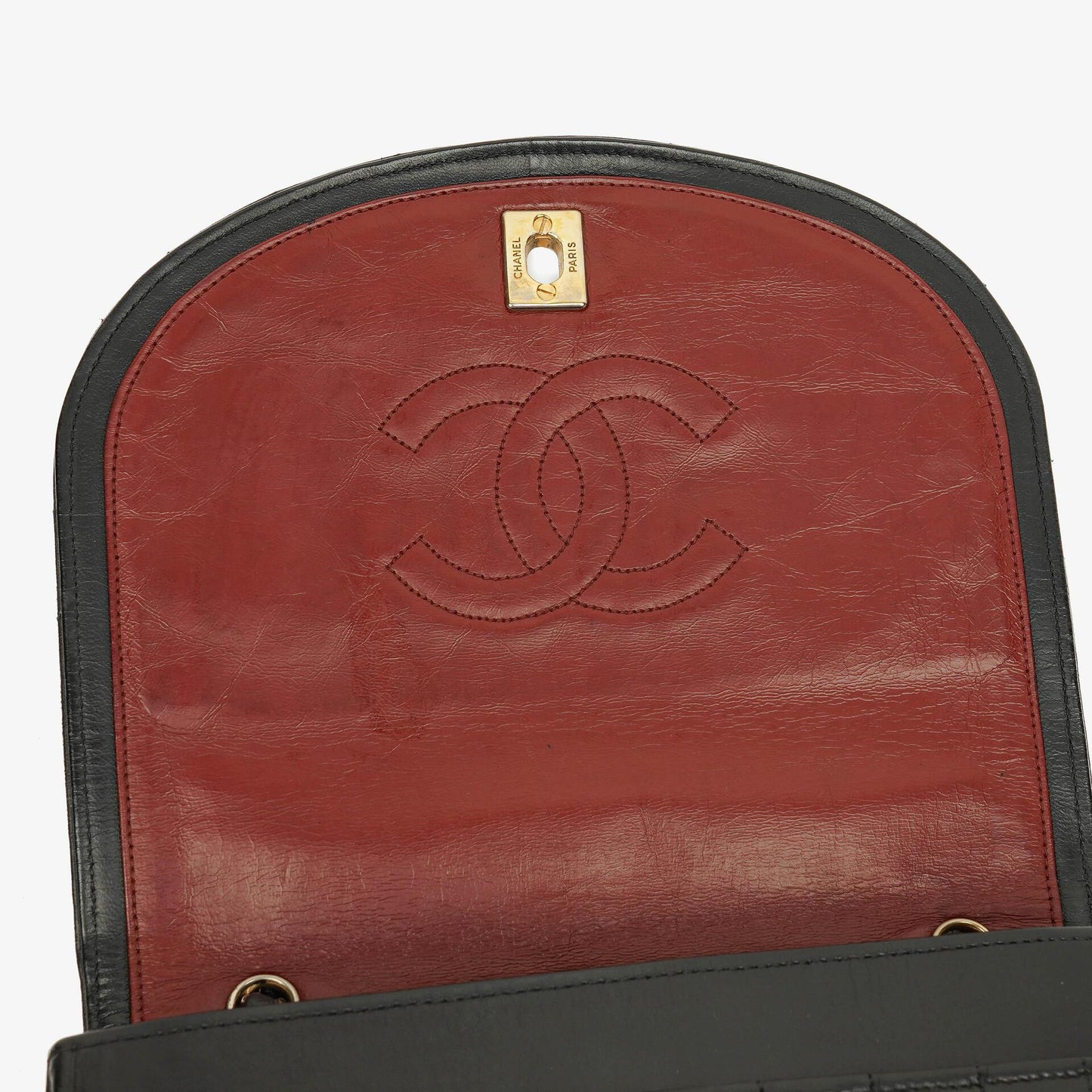 Chanel Half-Moon In Black Quilted Lambskin With 24K Gold-Plated Hardware
