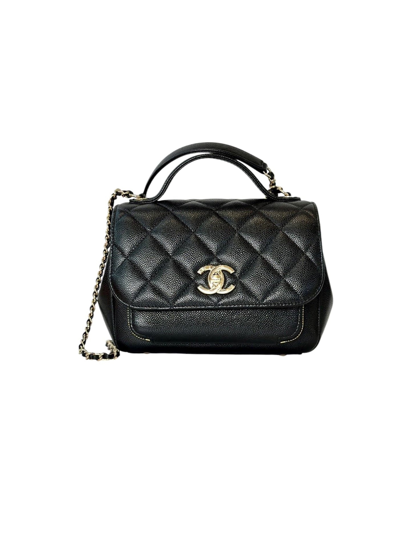 Chanel Black Top Handle Messenger Bag