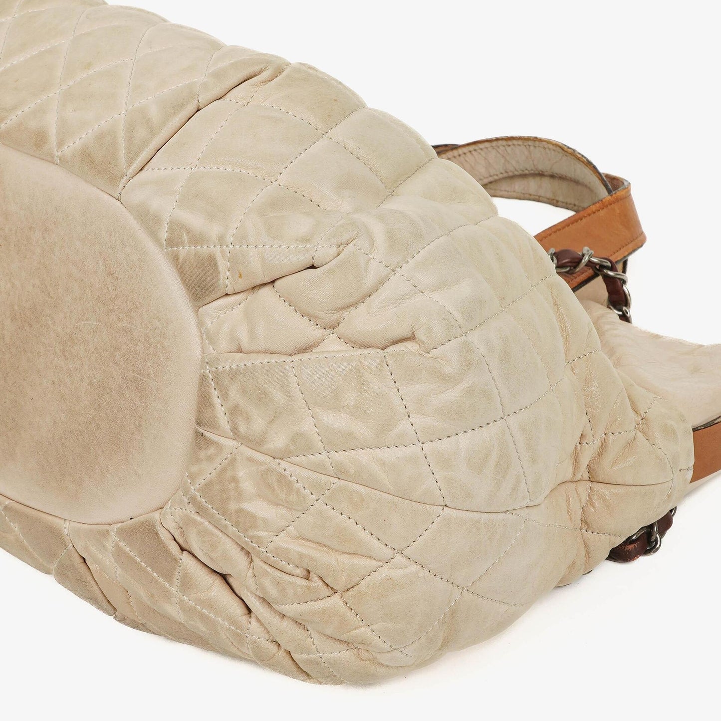 Chanel In The Mix Leather Large Tote Beige