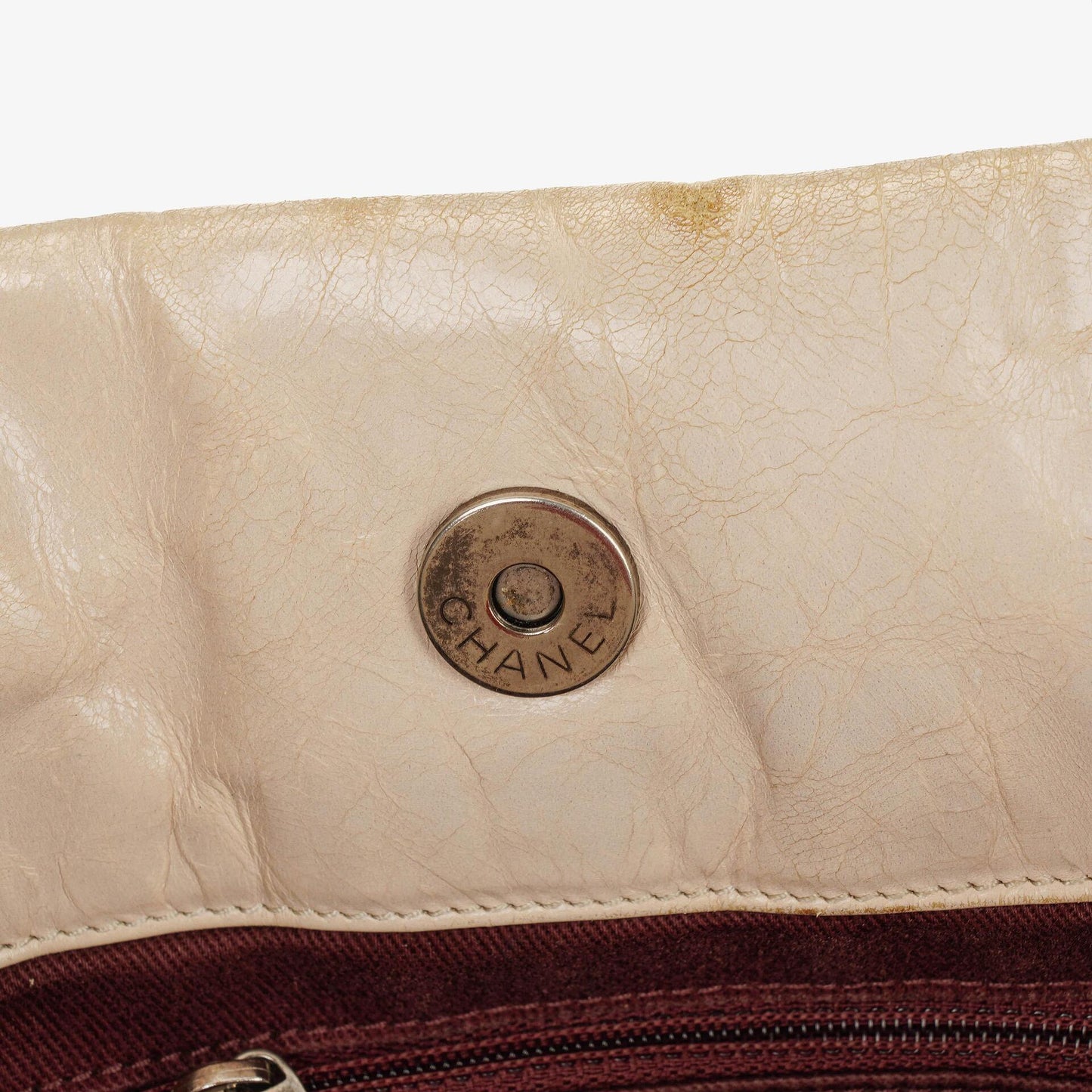 Chanel In The Mix Leather Large Tote Beige