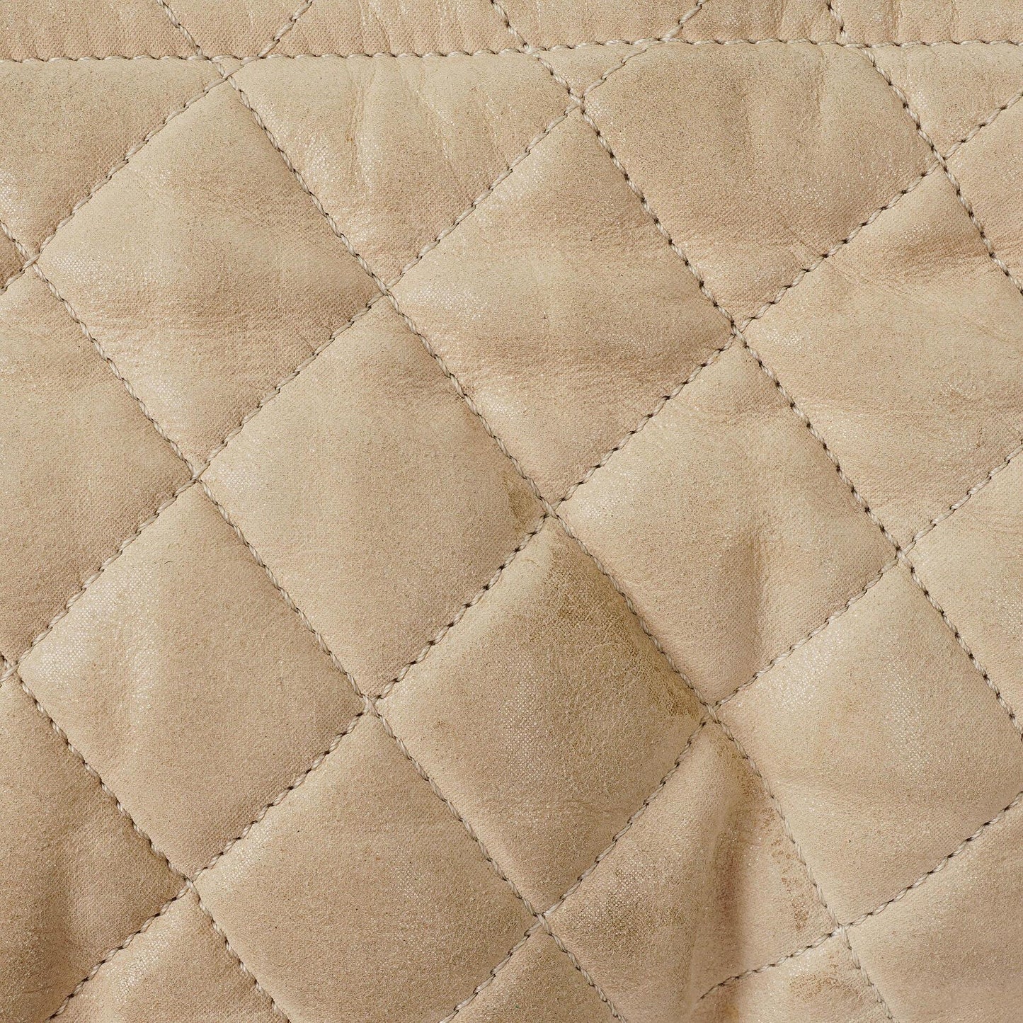Chanel In The Mix Leather Large Tote Beige