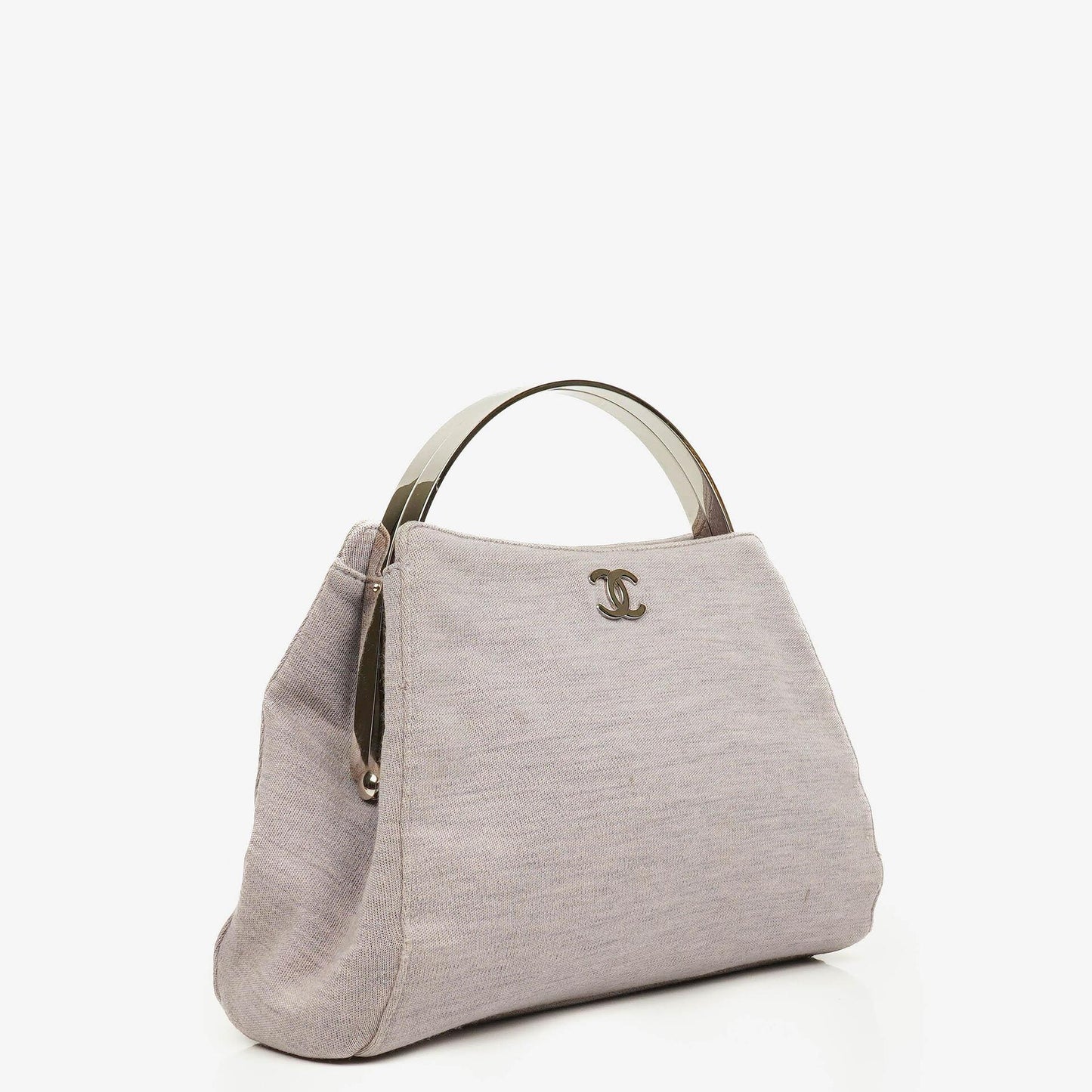 Chanel Jersey Metal Top Handle Bag