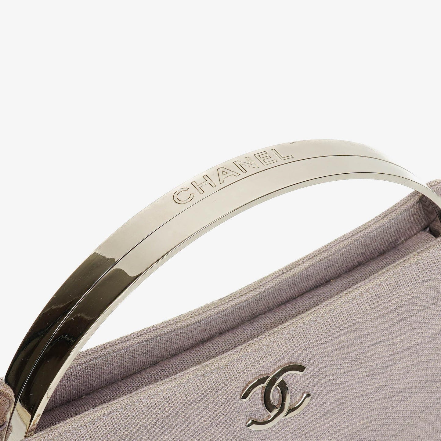 Chanel Jersey Metal Top Handle Bag