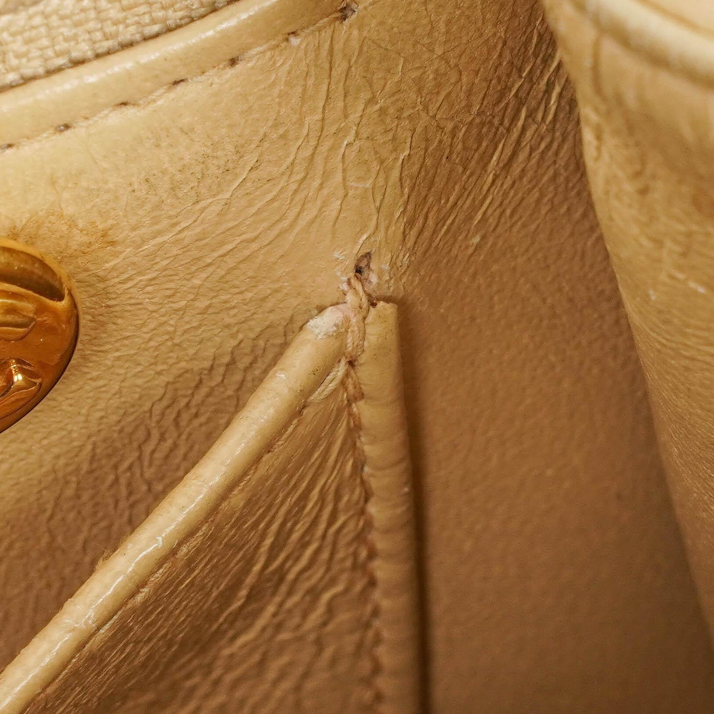 Chanel Jumbo CC Classic Single Flap Bag Beige Quilted Lambskin 24K Gold-Plated Hardware
