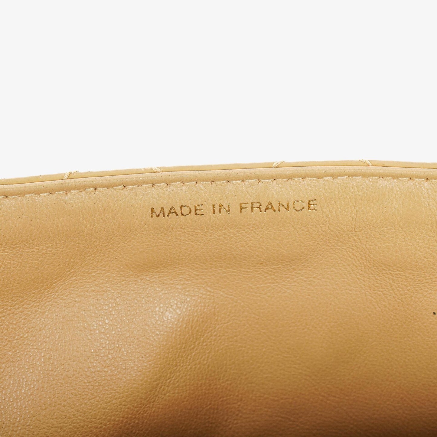 Chanel Jumbo CC Classic Single Flap Bag Beige Quilted Patent Leather 24K Gold-Plated Hardware