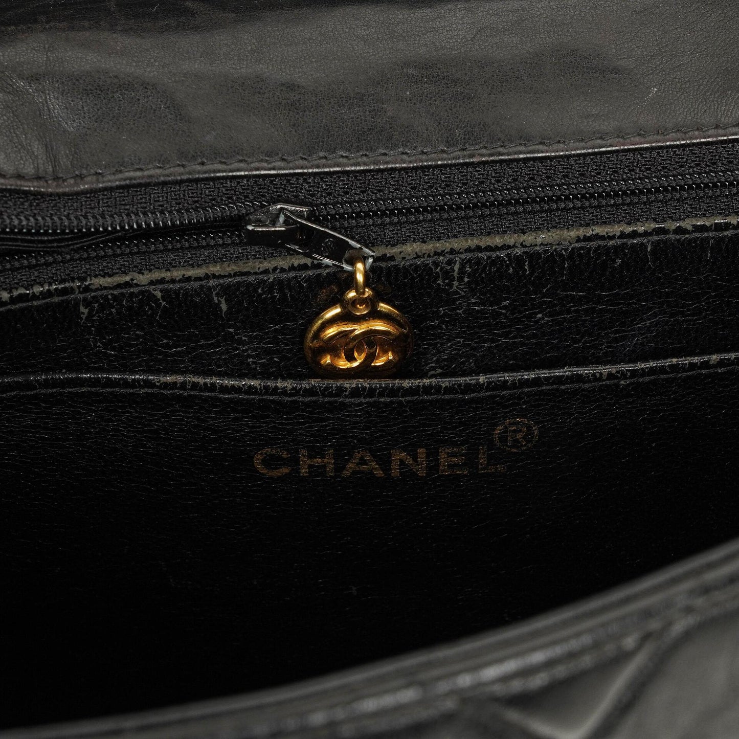 Chanel Jumbo CC Classic Single Flap Bag Black Quilted Lambskin 24K Gold-Plated Hardware