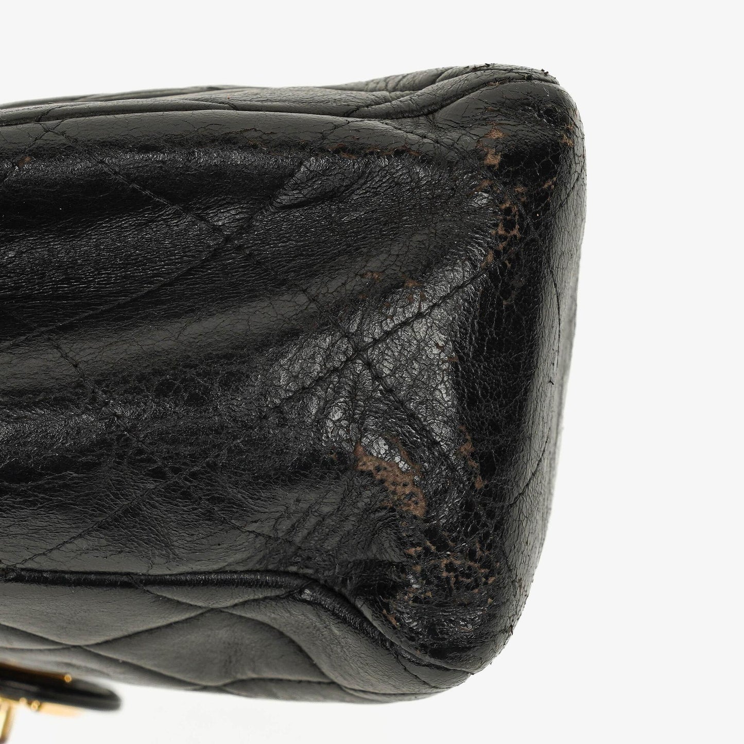 Chanel Jumbo CC Classic Single Flap Bag Black Quilted Lambskin 24K Gold-Plated Hardware