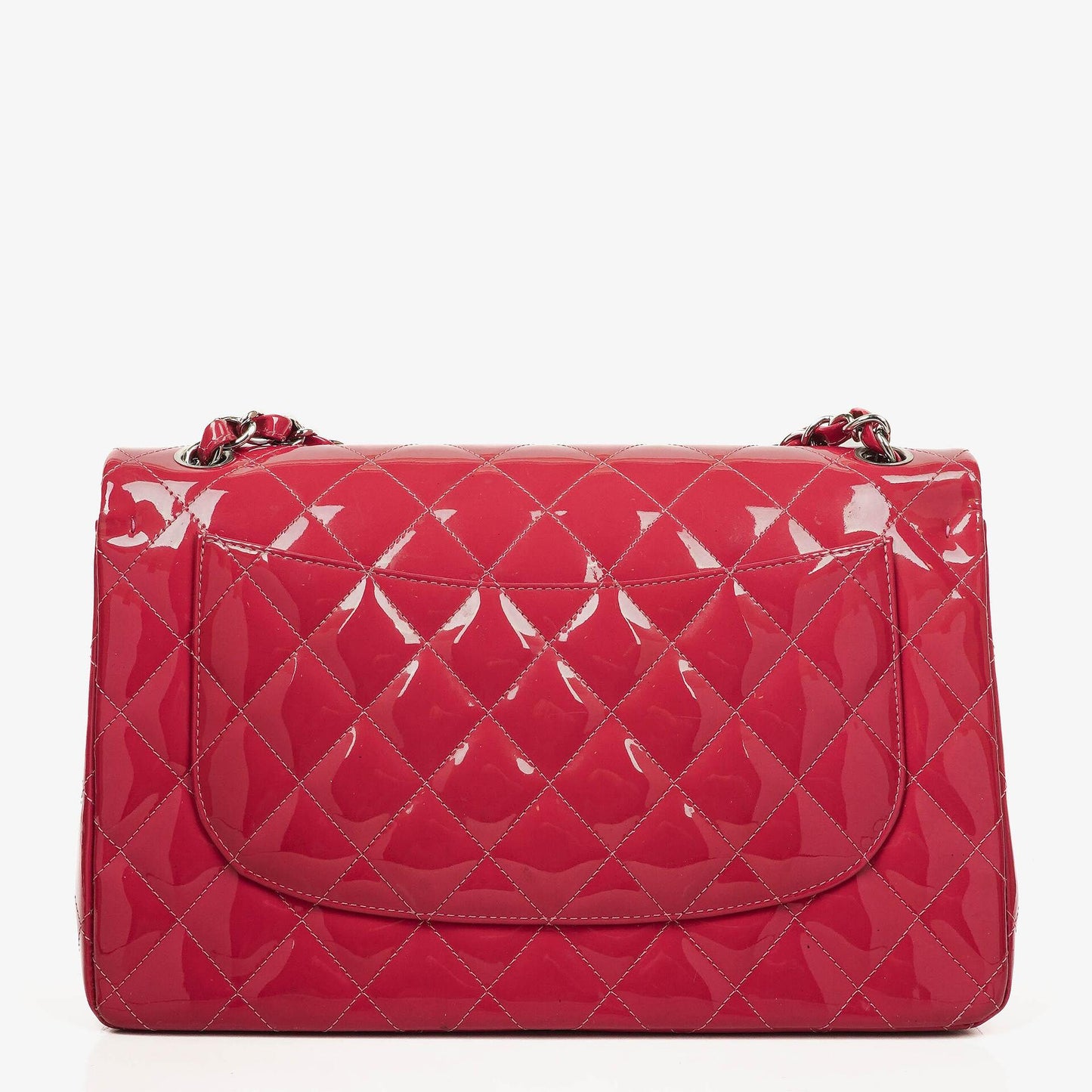 Chanel Jumbo Clasic Double Flap Patent Quilted Leather With Silver-tone Hardware