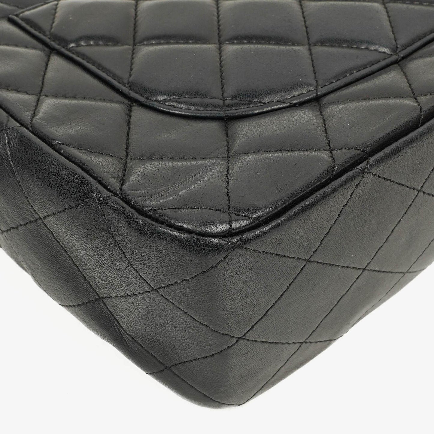 Chanel Jumbo Classic Black Quilted Leather Single Flap Bag With Silver - Tone Hardware