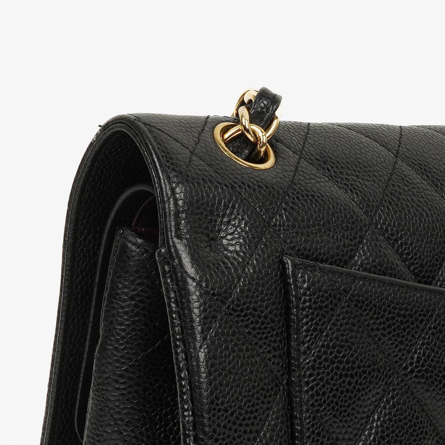 Chanel Jumbo Classic Double Flap Bag Black Quilted Caviar Gold-Tone Hardware
