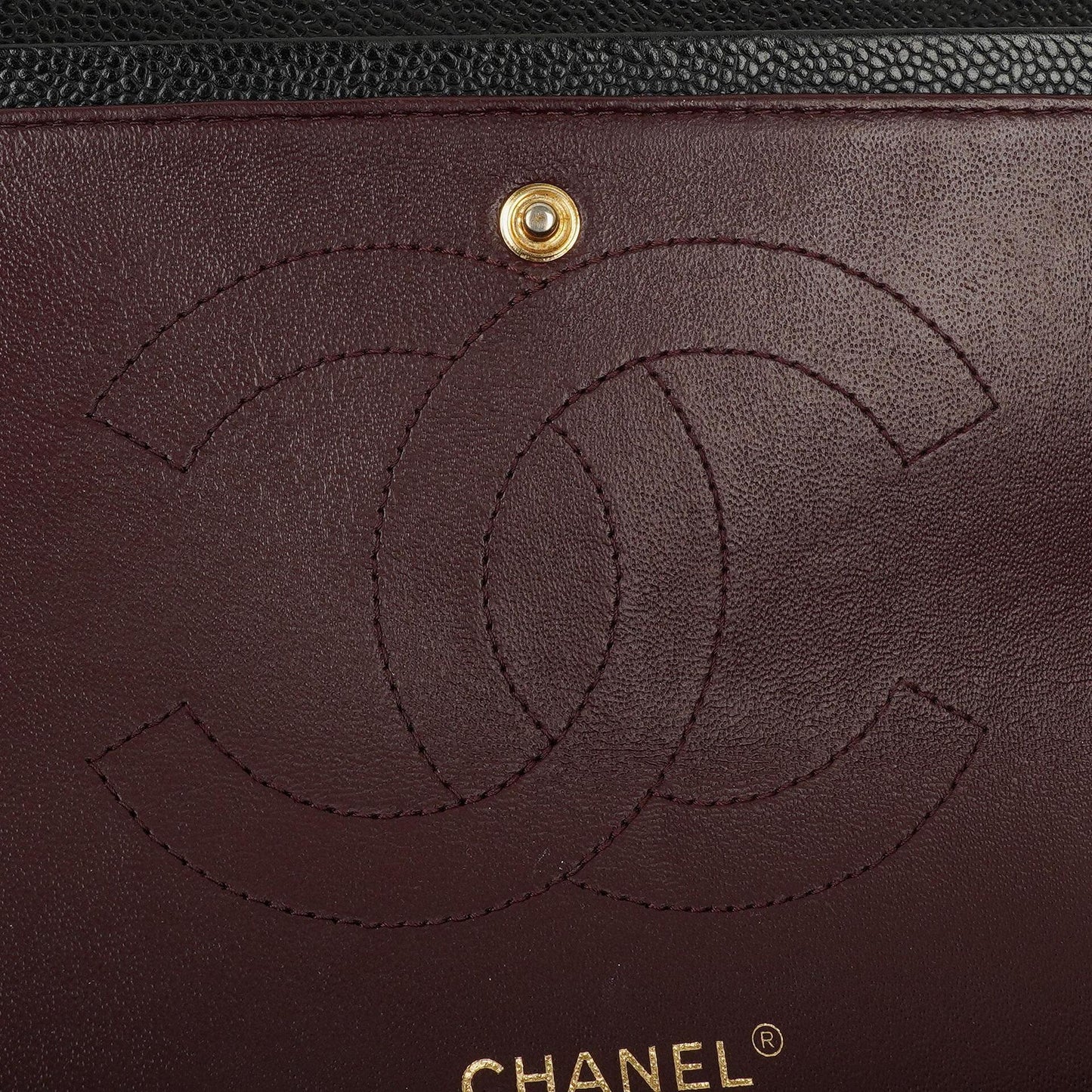 Chanel Jumbo Classic Double Flap Bag Black Quilted Caviar Gold-Tone Hardware