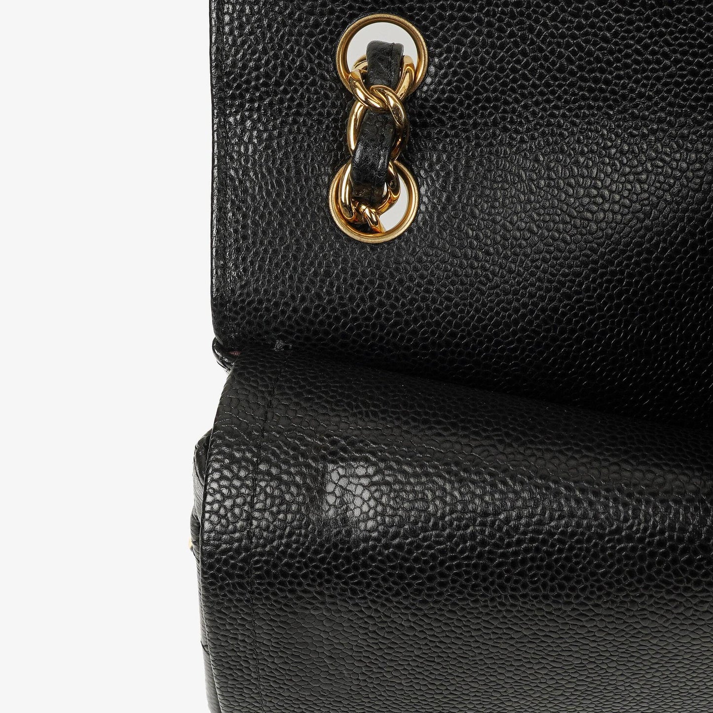 Chanel Jumbo Classic Double Flap Bag Black Quilted Caviar Gold-Tone Hardware