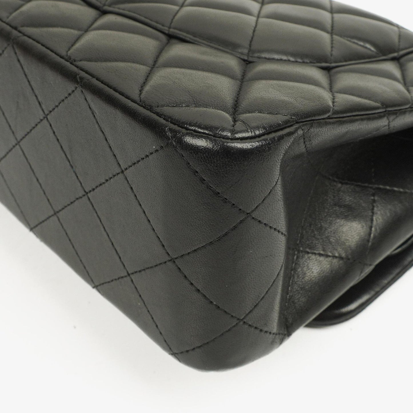 Chanel Jumbo Classic Double Flap Bag Black Quilted Lambskin With Golden-Tone Hardware