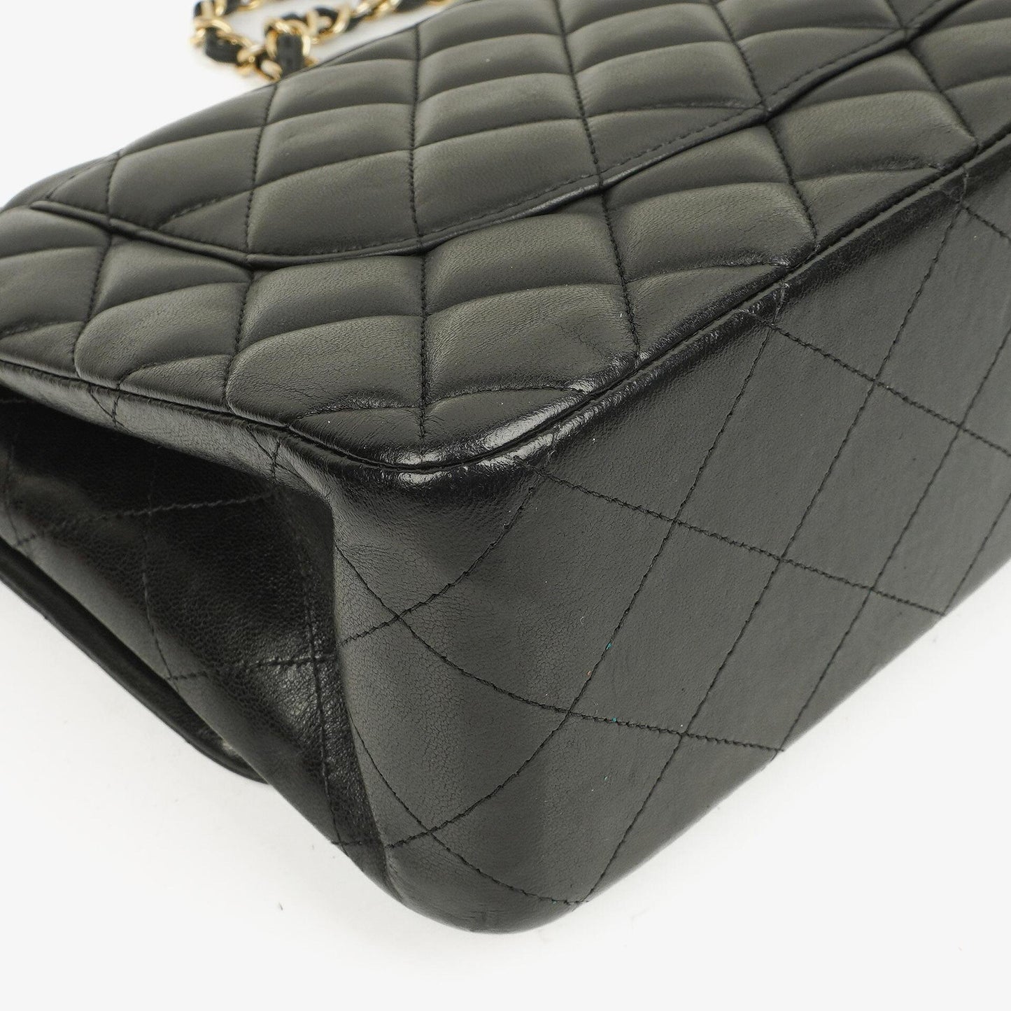 Chanel Jumbo Classic Double Flap Bag Black Quilted Lambskin With Golden-Tone Hardware