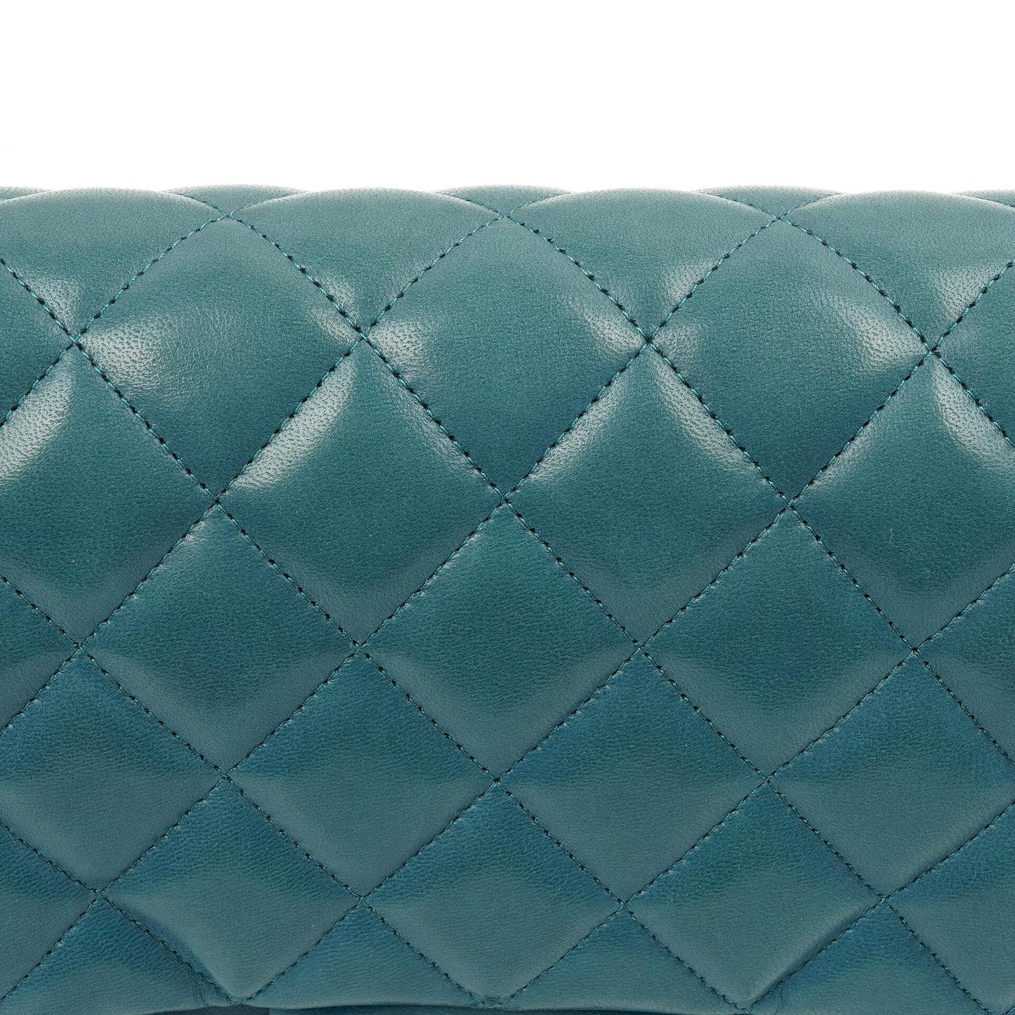 Chanel Classic Jumbo Double Flap Bag Blue Quilted Lambskin With Silver-Tone Hardware