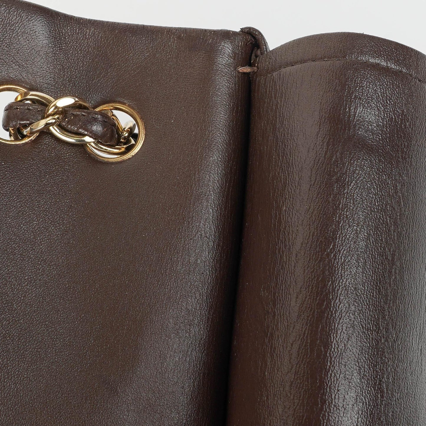 Chanel Jumbo Classic Double Flap Bag In Brown Quilted Lambskin And Gold-Plated Hardware