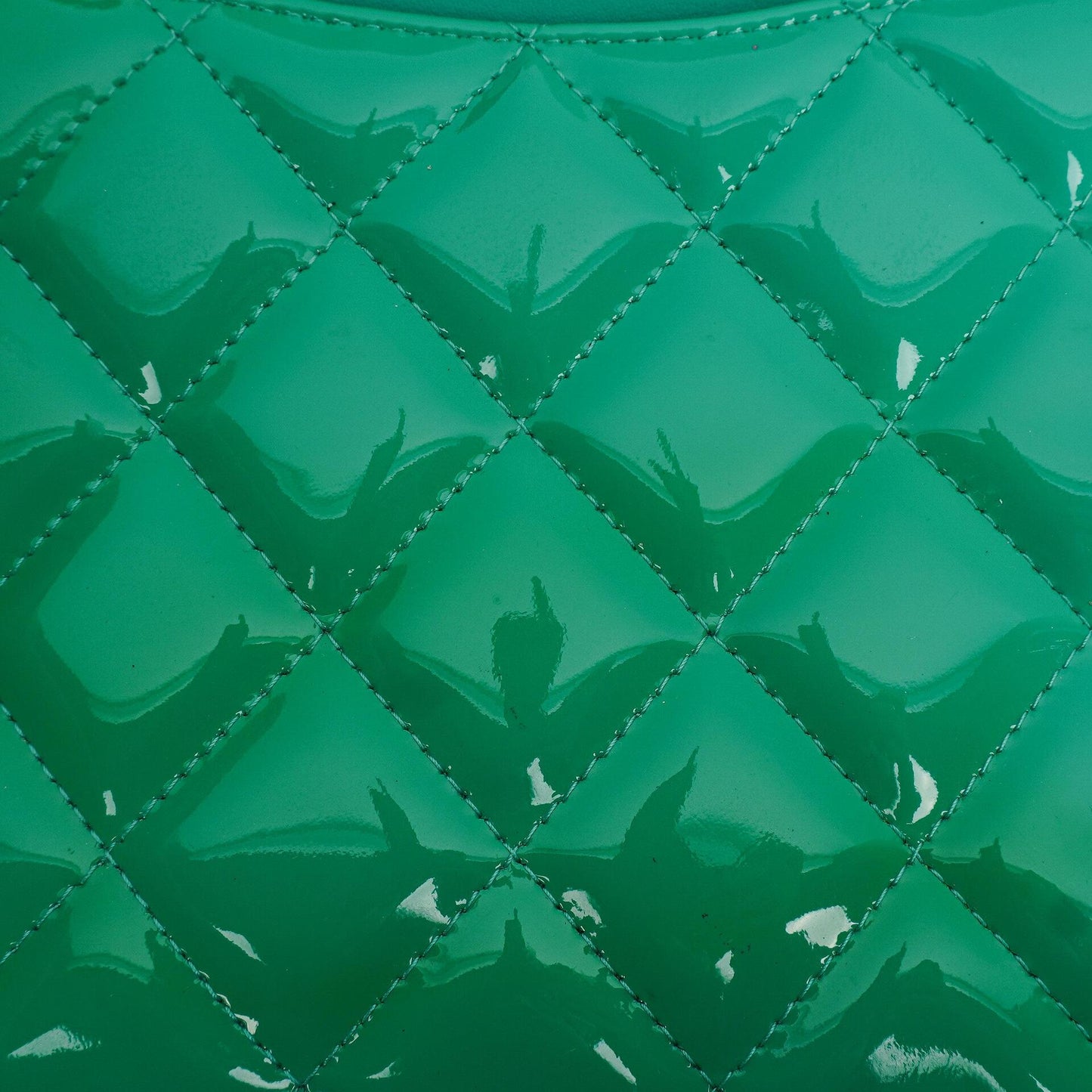 Chanel Jumbo Classic Double Flap Bag Turquoise Quilted Patent Leather With Silver-Tone Hardware