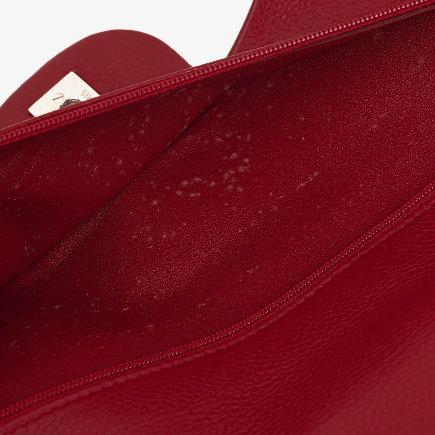 Chanel Jumbo Classic Red Caviar Quilted Leather Double Flap Bag With Silver - Tone Hardware