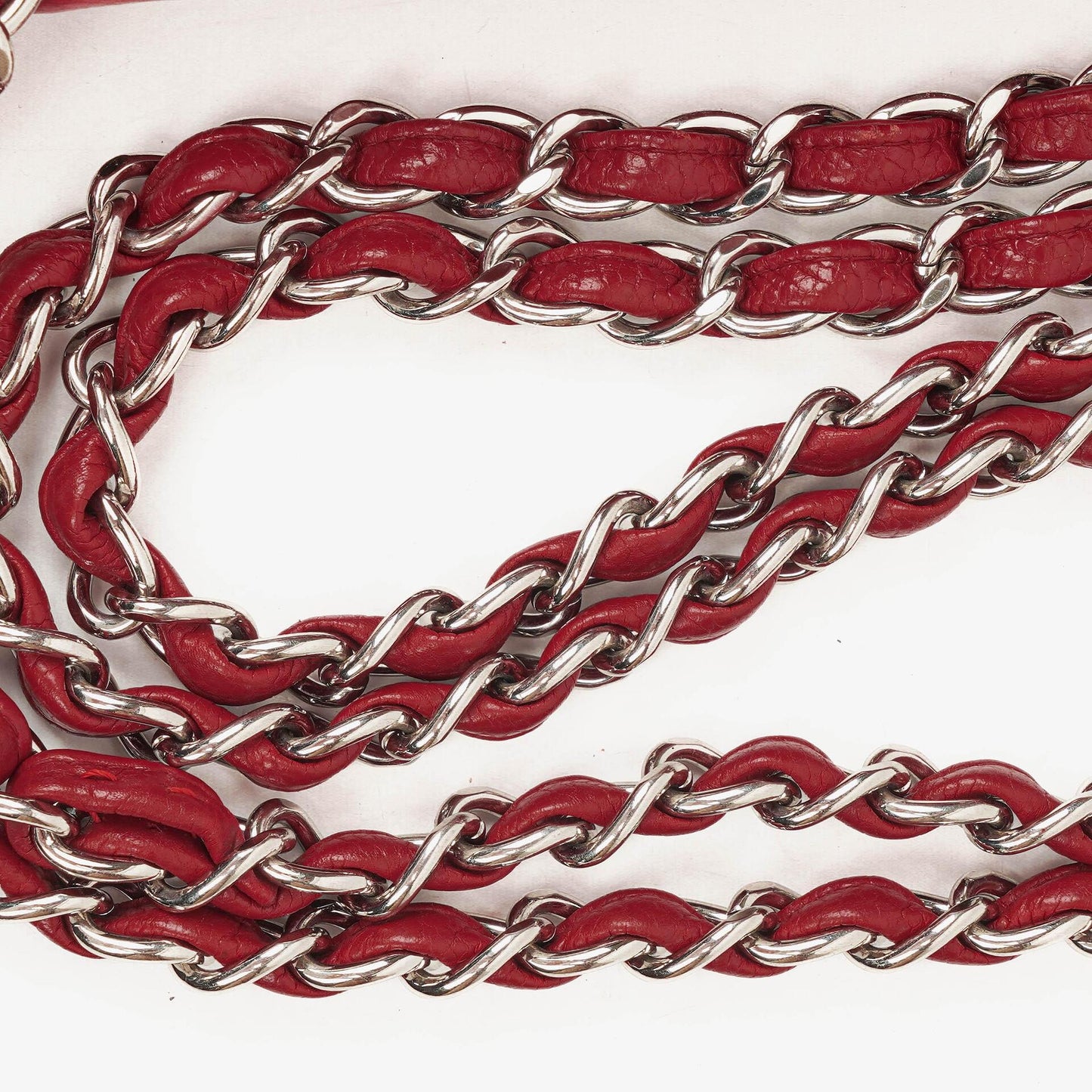 Chanel Jumbo Classic Red Caviar Quilted Leather Double Flap Bag With Silver - Tone Hardware
