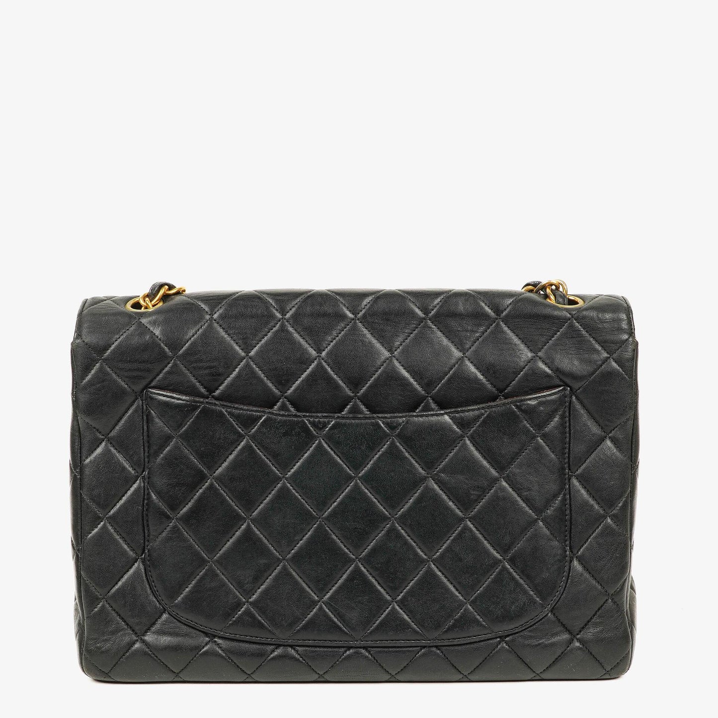 Chanel Jumbo Classic Single Flap Bag Black Quilted Lambskin 24K Gold-Plated Hardware