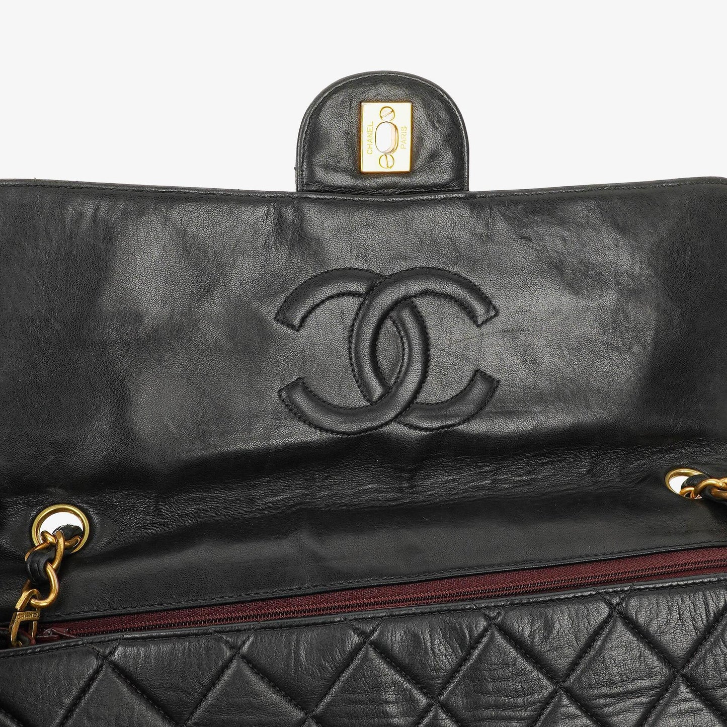 Chanel Jumbo Classic Single Flap Bag Black Quilted Lambskin 24K Gold-Plated Hardware