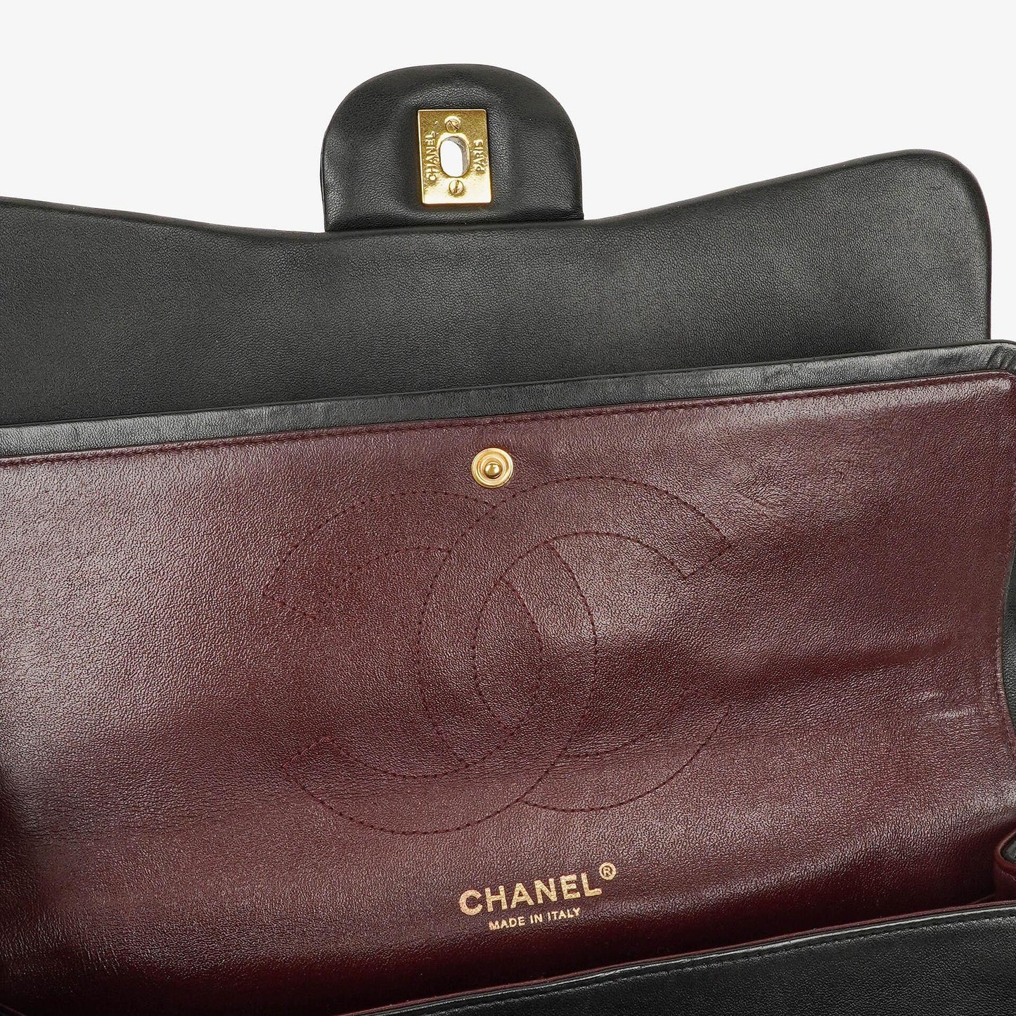 Chanel Jumbo Classic Single Flap Bag Black Quilted Lambskin Gold-Tone Hardware