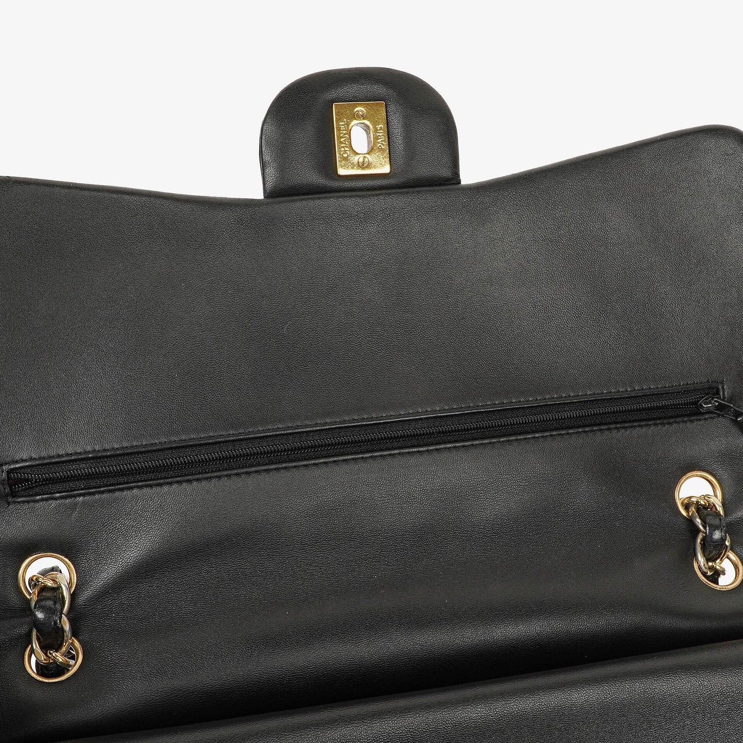 Chanel Jumbo Classic Single Flap Bag Black Quilted Lambskin Gold-Tone Hardware